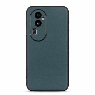 For OPPO Reno10 Pro Lambskin Texture Genuine Leather Phone Case(Green)