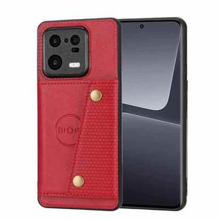 For Xiaomi 13 Pro Double Buckle Magnetic Phone Case(Red)