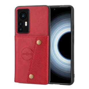 For Xiaomi 12T Pro Double Buckle Magnetic Phone Case(Red)
