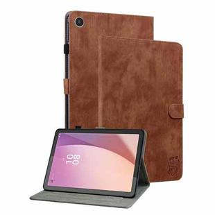 For Lenovo Tab M8 4th Gen TB-300FU Tiger Pattern Flip Leather Tablet Case(Brown)