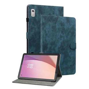 For Lenovo Tab M9 Tiger Pattern Flip Leather Tablet Case(Dark Blue)