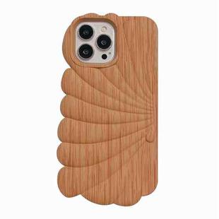 For iPhone 14 Plus Wood Grain Shell Shape TPU Phone Case(Yellow)
