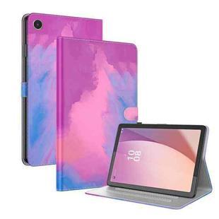 For Lenovo Tab M8 4th Gen TB-300FU Watercolor Pattern Flip Leather Tablet Case(Purple Red)