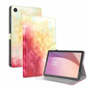 For Lenovo Tab M8 4th Gen TB-300FU Watercolor Pattern Flip Leather Tablet Case(Spring Cherry)