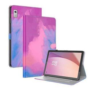 For Lenovo Tab M9 Watercolor Pattern Flip Leather Tablet Case(Purple Red)