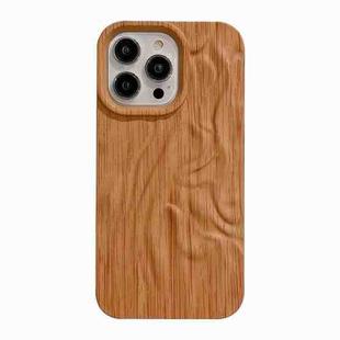 For iPhone 14 Plus Pleated Wood Grain TPU Phone Case(Yellow)