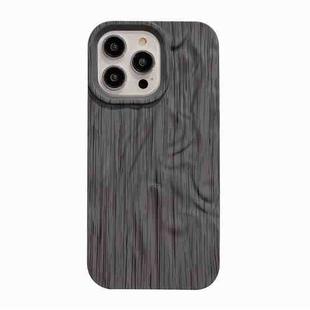 For iPhone 14 Pro Pleated Wood Grain TPU Phone Case(Grey)