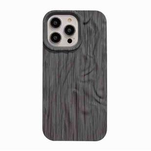 For iPhone 12 Pleated Wood Grain TPU Phone Case(Grey)