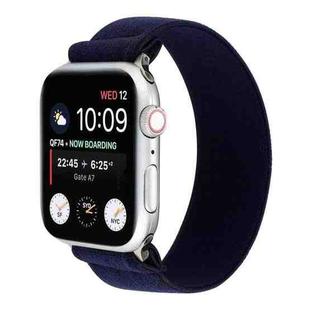 Elastic Nylon Braid Watch Band For Apple Watch Ultra 49mm / Series 8&7 45mm / SE 2&6&SE&5&4 44mm / 3&2&1 42mm(Royal Blue)