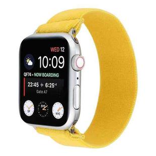 Elastic Nylon Braid Watch Band For Apple Watch Ultra 49mm / Series 8&7 45mm / SE 2&6&SE&5&4 44mm / 3&2&1 42mm(Yellow)
