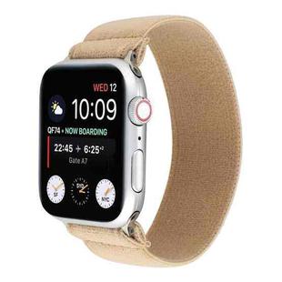 Elastic Nylon Braid Watch Band For Apple Watch Ultra 49mm / Series 8&7 45mm / SE 2&6&SE&5&4 44mm / 3&2&1 42mm(Khaki)