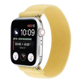 Elastic Nylon Braid Watch Band For Apple Watch Ultra 49mm / Series 8&7 45mm / SE 2&6&SE&5&4 44mm / 3&2&1 42mm(Milk Yellow)