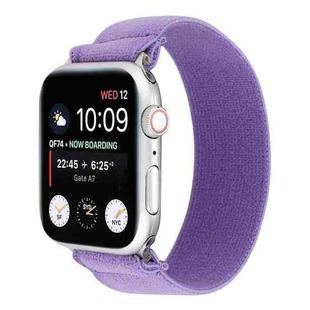 Elastic Nylon Braid Watch Band For Apple Watch Ultra 49mm / Series 8&7 45mm / SE 2&6&SE&5&4 44mm / 3&2&1 42mm(Purple)