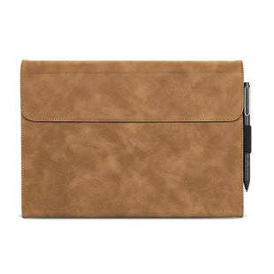 For Microsoft Surface Pro X Sheepskin All-Inclusive Shockproof Protective Case(Brown)