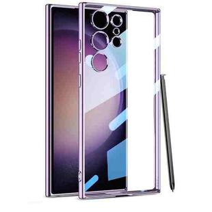 For Samsung Galaxy S23 Ultra 5G GKK Full Coverage TPU Phantom Phone Case with Pen(Purple)