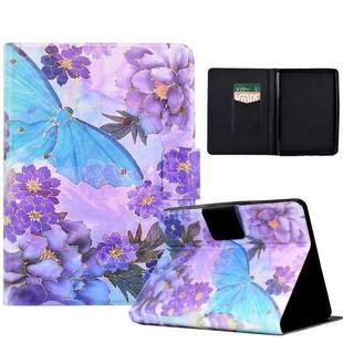 For Amazon Kindle 11th 2022 Coloured Drawing Smart Leather Tablet Case(Peony Butterfly)