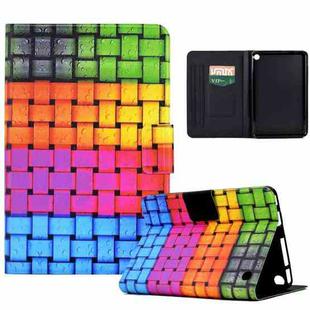 For Amazon Kindle Fire 7 2022 Coloured Drawing Smart Leather Tablet Case(Braided Belt)