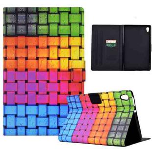 For Lenovo Tab M10 HD 2nd Gen Coloured Drawing Smart Leather Tablet Case(Braided Belt)