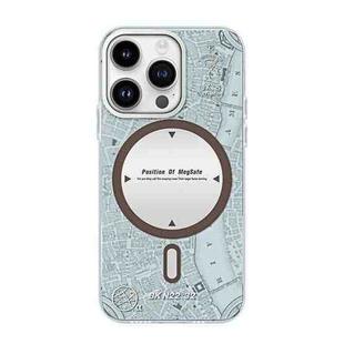 For iPhone 14 Navigation Series Matte Texture TPU + PC Magnetic Phone Case(Grey)