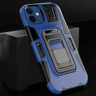 For iPhone 11 MechaWarrior Multifunctional Holder Phone Case(Blue)