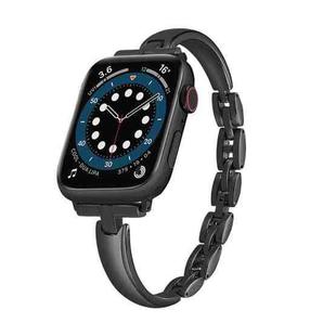 Bracelet Chain Metal Watch Band For Apple Watch Ultra 49mm / Series 8&7 45mm / SE 2&6&SE&5&4 44mm / 3&2&1 42mm(Black)