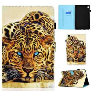 For Huawei MatePad SE Sewing Thread Horizontal Painted Tablet Leather Case(Lion)