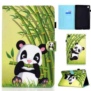 For Huawei MatePad SE Sewing Thread Horizontal Painted Tablet Leather Case(Panda)