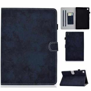 For Huawei MatePad SE Marble Style Cloth Texture PU Tablet Protective Case(Dark Blue)