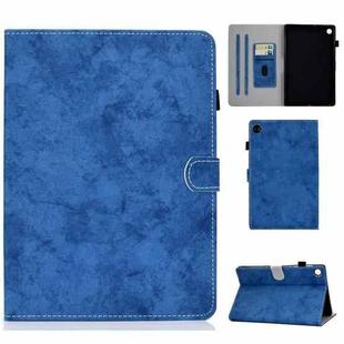 For Huawei MatePad SE Marble Style Cloth Texture PU Tablet Protective Case(Blue)