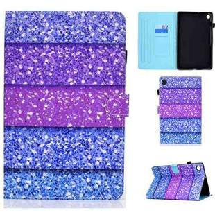 For Huawei MatePad SE Sewing Thread Horizontal Painted Tablet Leather Case(Color Quicksand)
