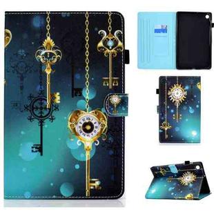 For Huawei MatePad SE Sewing Thread Horizontal Painted Tablet Leather Case(Antique Clock)