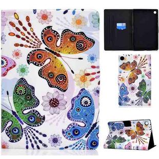 For Huawei MatePad SE Colored Drawing Horizontal Flip Tablet Leather Case(Big Butterfly)