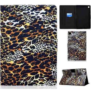 For Huawei MatePad SE Colored Drawing Horizontal Flip Tablet Leather Case(Leopard Print)