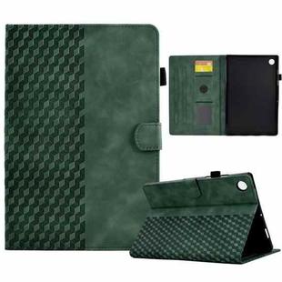 For Huawei MatePad SE Rhombus Embossed Leather Tablet Case(Green)