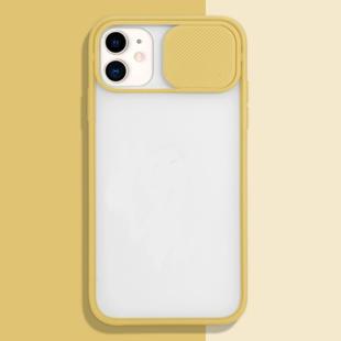 For iPhone 11 Pro Sliding Camera Cover Design TPU Protective Case(Yellow)