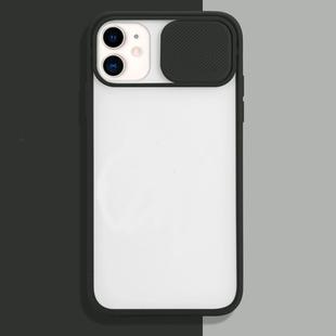 For iPhone 11 Pro Max Sliding Camera Cover Design TPU Protective Case(Black)