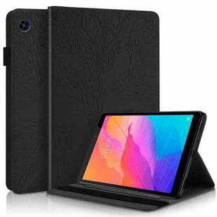 For Huawei Matepad SE 10.4 2022 Life Tree Embossed Flip Leather Tablet Case(Black)