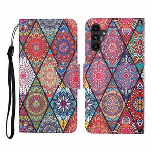 For Samsung Galaxy A24 4G Colored Drawing Pattern Flip Leather Phone Case(Diamond Kaleidoscope)