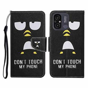 For Xiaomi Redmi 12C Colored Drawing Pattern Flip Leather Phone Case(Penguin)