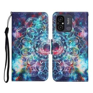 For Xiaomi Redmi 12C Colored Drawing Pattern Flip Leather Phone Case(Star Mandala)