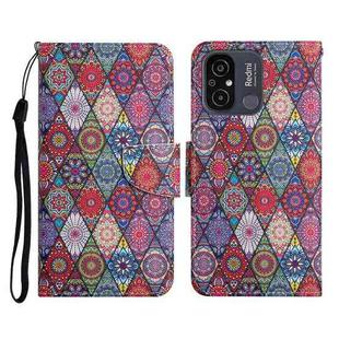 For Xiaomi Redmi 12C Colored Drawing Pattern Flip Leather Phone Case(Diamond Kaleidoscope)