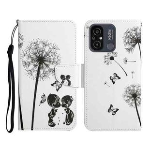 For Xiaomi Redmi 12C Colored Drawing Pattern Flip Leather Phone Case(Dandelion)