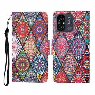 For Xiaomi Redmi 12C Colored Drawing Pattern Flip Leather Phone Case(Diamond Totem)