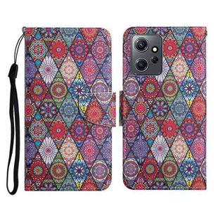 For Xiaomi Redmi Note 12 4G Global Colored Drawing Pattern Flip Leather Phone Case(Diamond Kaleidoscope)