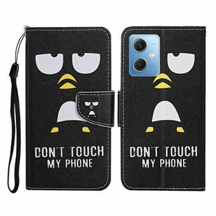 For Xiaomi Redmi Note 12 5G Global/Poco X5 Colored Drawing Pattern Flip Leather Phone Case(Penguin)