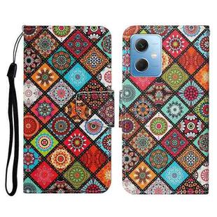 For Xiaomi Redmi Note 12 5G Global/Poco X5 Colored Drawing Pattern Flip Leather Phone Case(Ethnic Style)