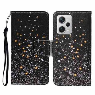 For Xiaomi Redmi Note 12 Pro 5G/Poco X5 Pro Colored Drawing Pattern Flip Leather Phone Case(Black Pentagram)
