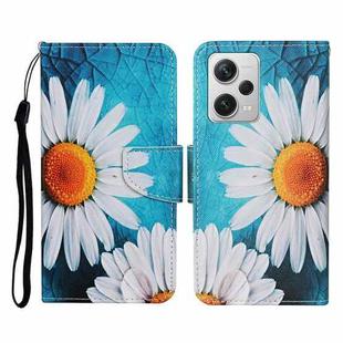 For Xiaomi Redmi Note 12 Pro 5G/Poco X5 Pro Colored Drawing Pattern Flip Leather Phone Case(Chrysanthemum)
