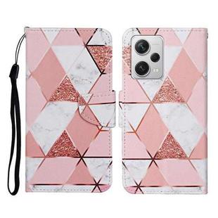 For Xiaomi Redmi Note 12 Pro 5G/Poco X5 Pro Colored Drawing Pattern Flip Leather Phone Case(Marble)