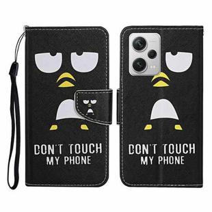 For Xiaomi Redmi Note 12 Pro 5G/Poco X5 Pro Colored Drawing Pattern Flip Leather Phone Case(Penguin)
